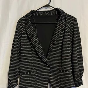 Maurices Jacket, black with silver stripes, size medium.